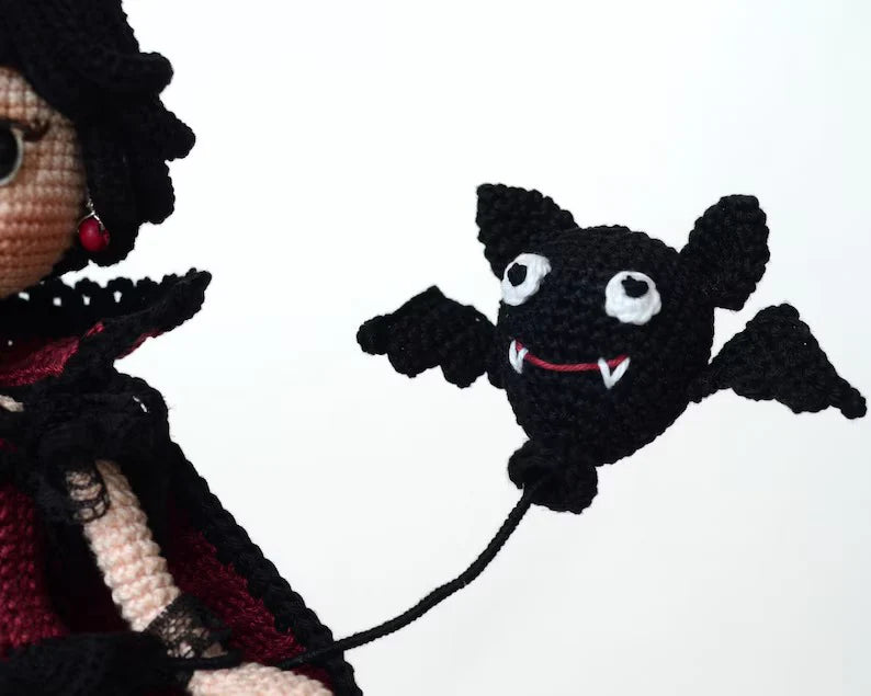 Patrón Amigurumi Muñeca Vampiro – Instrucciones Paso a Paso en Español (PDF)