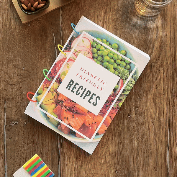 El paquete definitivo para el bienestar de la diabetes: más de 1000 notas, recetas y registros